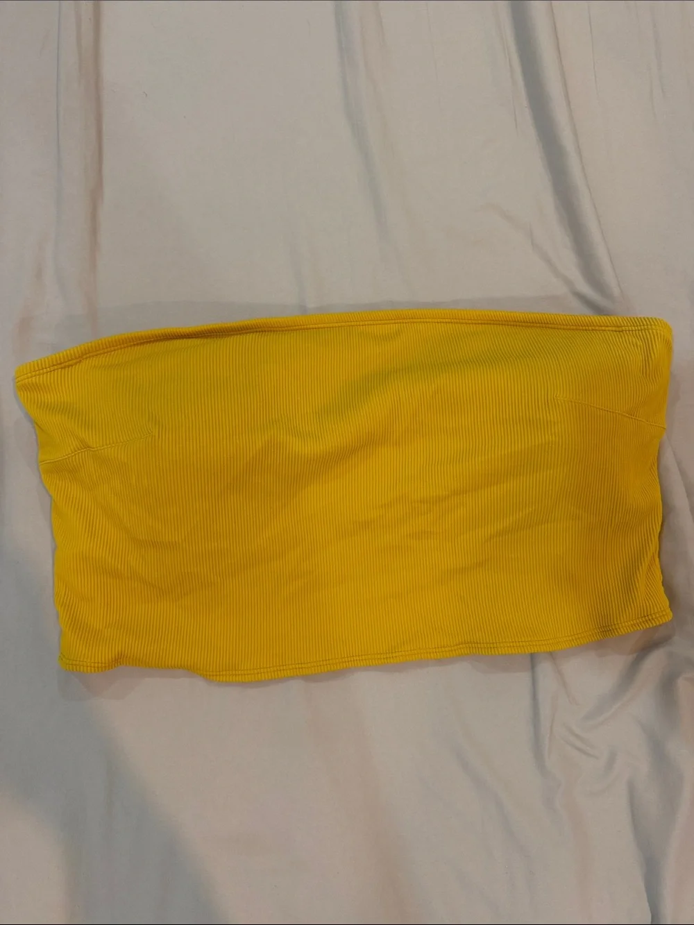 aerie Sunflower Yellow Ribbed Bandeau Tube Top